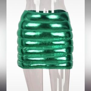 Green Chrome Skirt